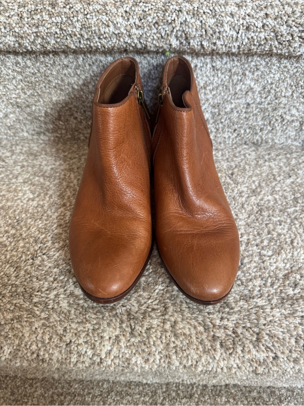 Sam Edelman Cognac Brown Ankle Boots Size 7.5 - Picture 2 of 7